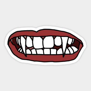 Vampire Mouth a Halloween Horror Sticker